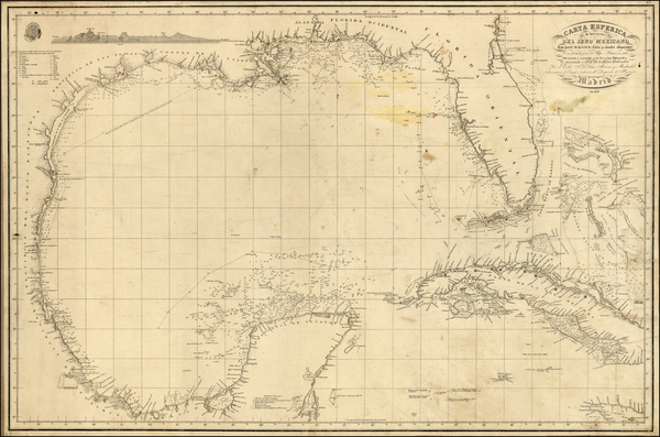 92-Florida, South, Texas and Caribbean Map By Direccion Hidrografica de Madrid