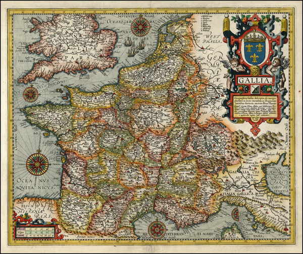 67-France Map By Abraham Ortelius