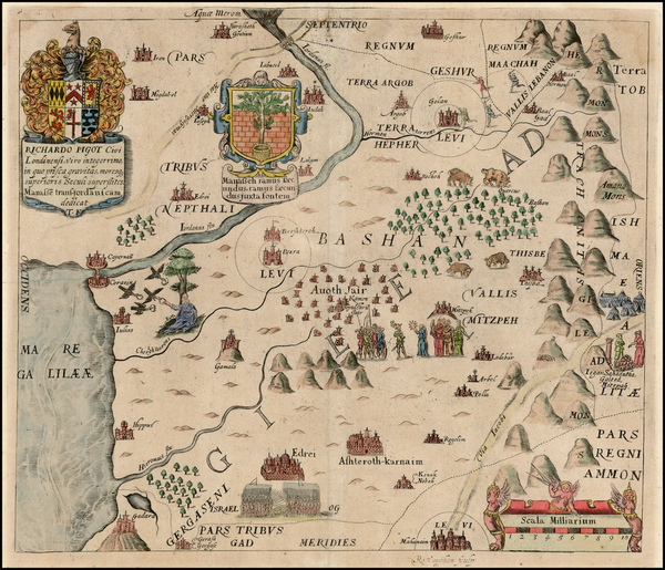 16-Holy Land Map By Thomas Fuller