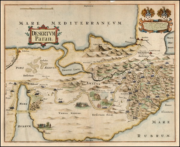 57-Holy Land Map By Thomas Fuller