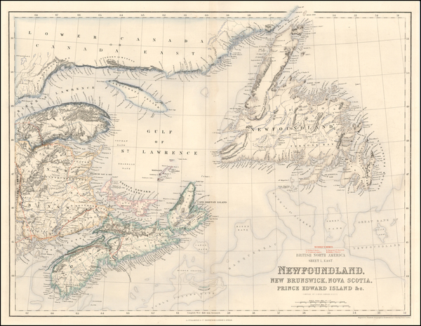 73-Canada Map By Archibald Fullarton & Co.