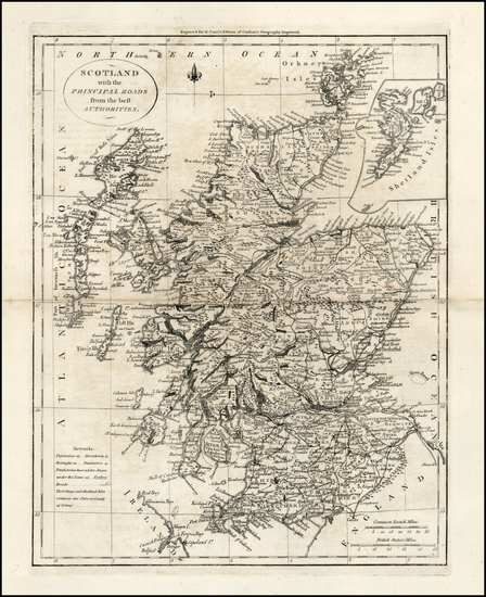 40-Scotland Map By Mathew Carey