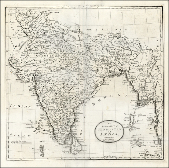 36-Asia, India and Southeast Asia Map By Mathew Carey