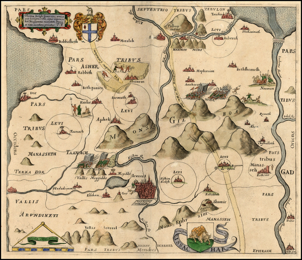 92-Holy Land Map By Thomas Fuller