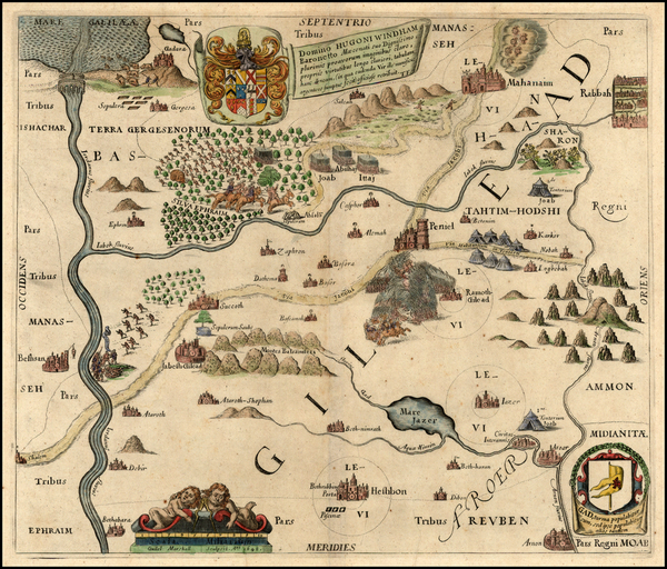 57-Holy Land Map By Thomas Fuller