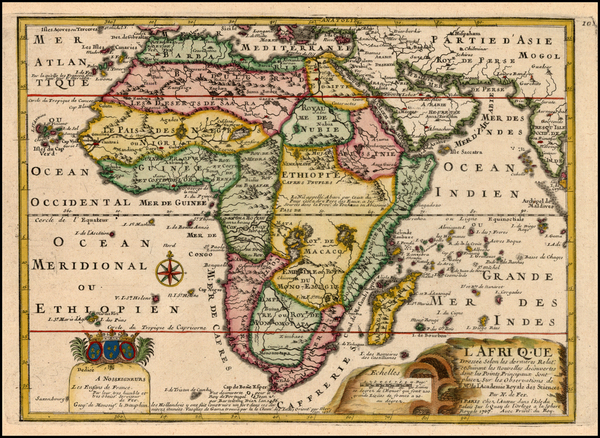 20-Africa and Africa Map By Nicolas de Fer