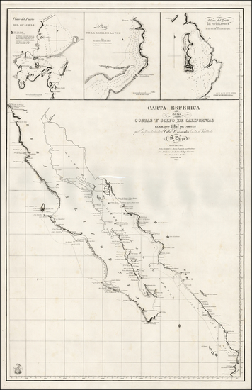 36-Mexico, Baja California and California Map By Aaron Arrowsmith