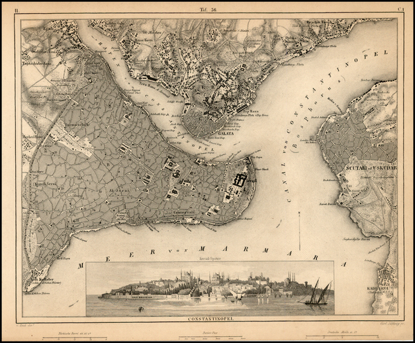 68-Turkey and Turkey & Asia Minor Map By G Heck