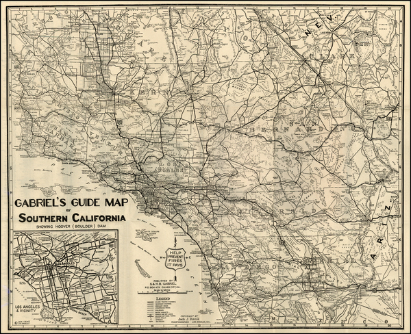 44-California Map By Jack J. Renie / S & H.B. Gabriel