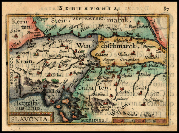 69-Balkans Map By Abraham Ortelius / Johannes Baptista Vrients