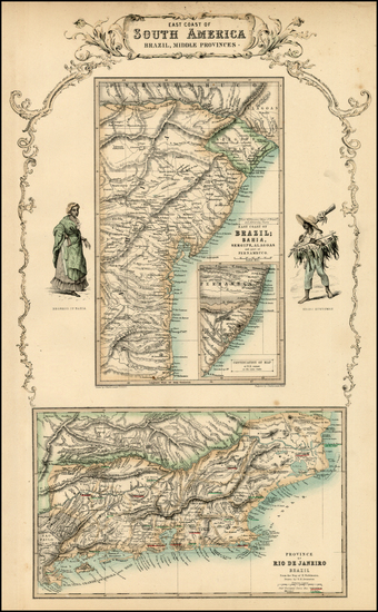 55-Brazil Map By Archibald Fullarton & Co.