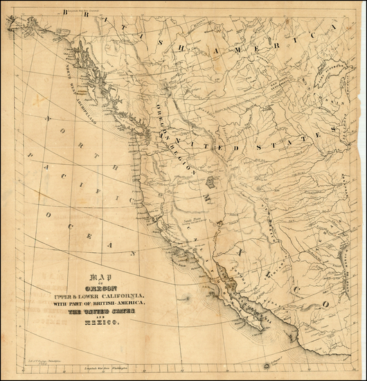 13-Texas, Southwest, Rocky Mountains, Baja California and California Map By Thomas Sinclair