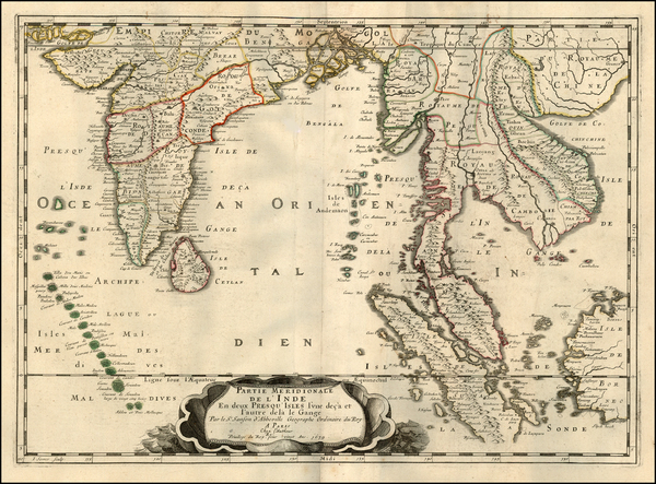 12-Indian Ocean, India and Southeast Asia Map By Pierre Du Val