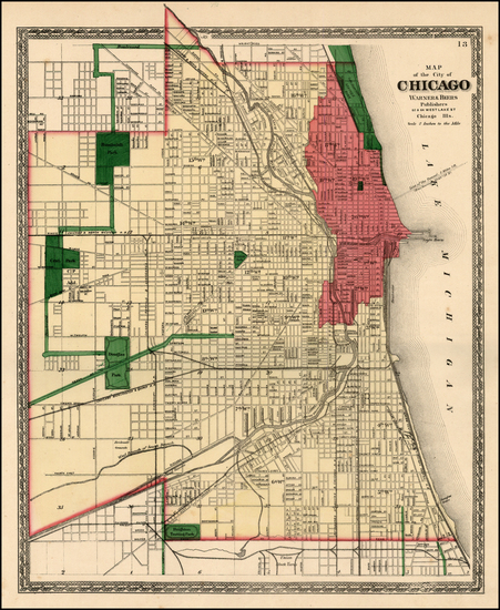 55-Midwest Map By Warner & Beers