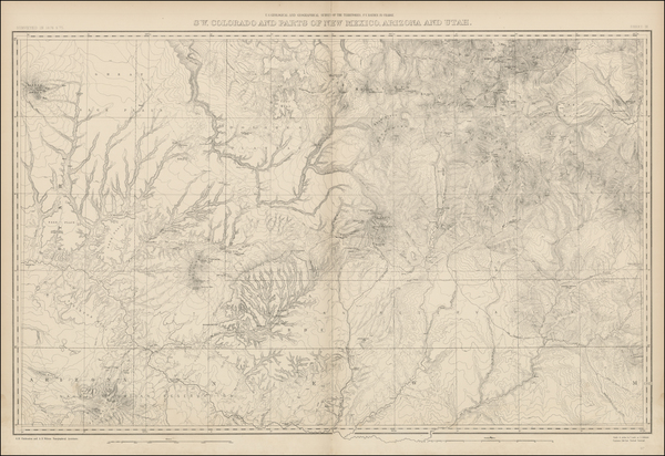 61-Southwest and Rocky Mountains Map By Ferdinand Vandeveer Hayden