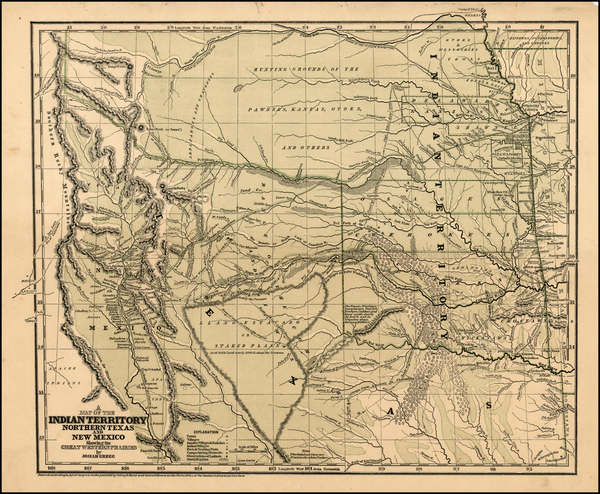 63-Texas, Plains, Southwest and Rocky Mountains Map By Sidney Morse  &  Samuel Breese
