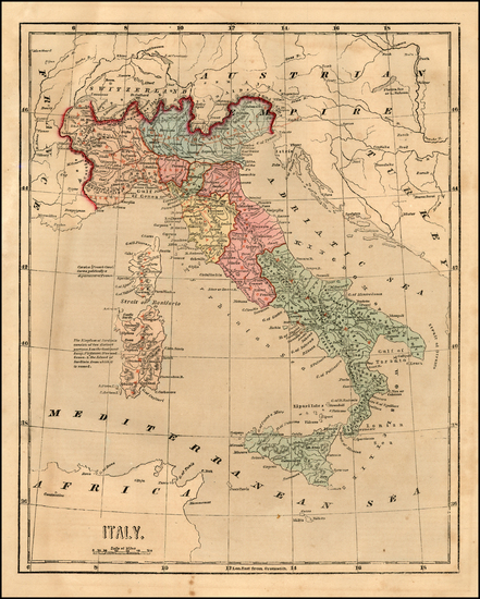 52-Italy Map By Charles Morse