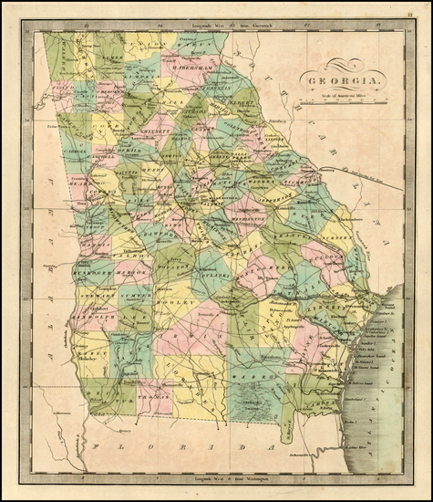 21-Southeast and Georgia Map By Jeremiah Greenleaf