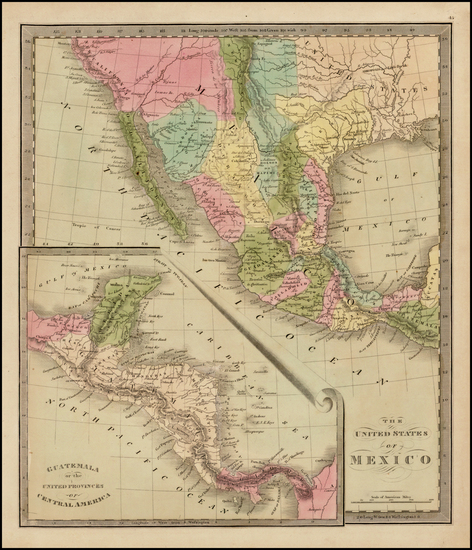 86-Texas, Southwest, Central America and California Map By Jeremiah Greenleaf