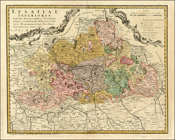 11-Poland and Germany Map By Homann Heirs