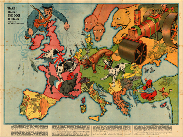 72-Europe Map By Johnson, Riddle & Co.
