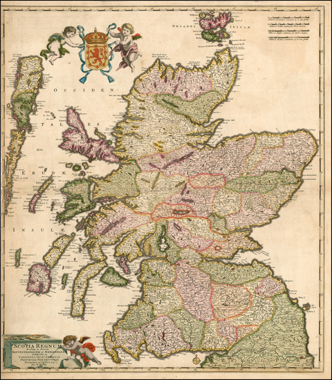 62-Scotland Map By Frederick De Wit