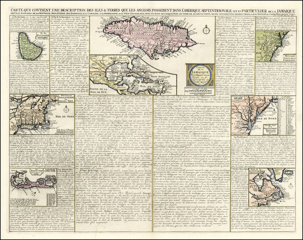 82-New England, Mid-Atlantic, Southeast and Caribbean Map By Henri Chatelain