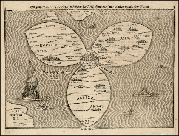 32-World and World Map By Heinrich Buenting