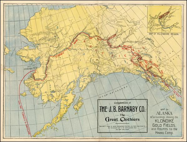 44-Alaska and Canada Map By J.B. Barnaby Company