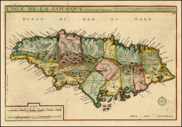 60-Caribbean Map By Nicolas de Fer