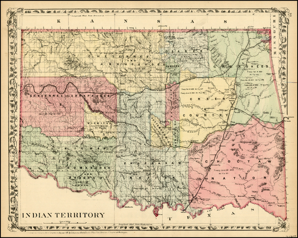 74-Plains and Southwest Map By Samuel Augustus Mitchell Jr.