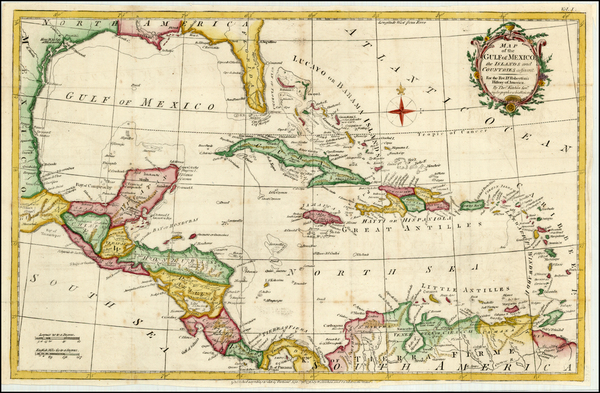 89-Southeast, Caribbean and Central America Map By Thomas Kitchin