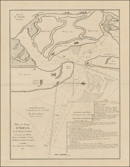 100-Florida and American Revolution Map By George Louis Le Rouge