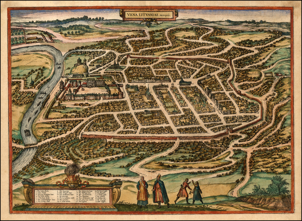 2-Poland and Baltic Countries Map By Georg Braun  &  Frans Hogenberg