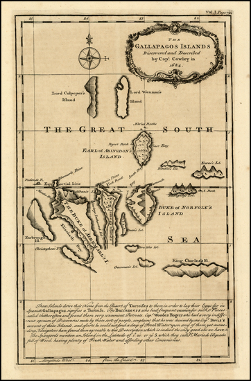 85-South America and Pacific Map By Emanuel Bowen