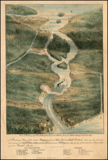 55-United States, New England and Canada Map By W.R. Callington