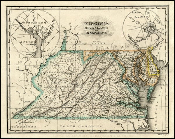 74-Mid-Atlantic and Southeast Map By Samuel Morse