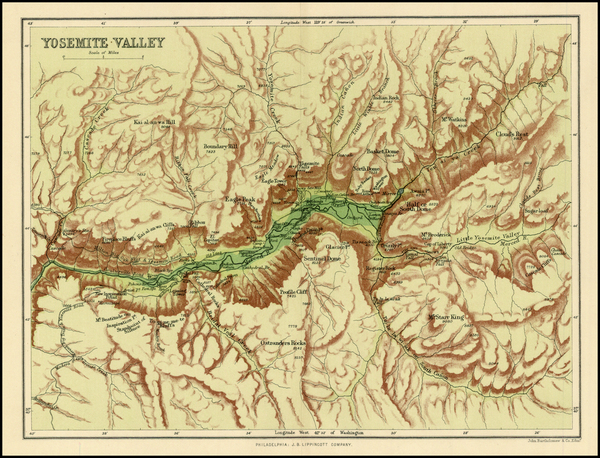 85-California Map By J.B. Lippincott