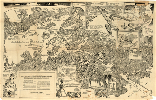 92-Central America Map By Panama Railroad Company