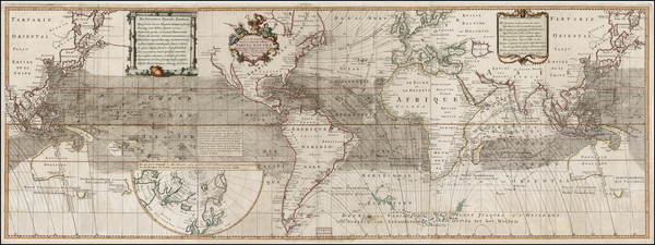 5-World, Atlantic Ocean, South America, Pacific and America Map By Reiner & Joshua Ottens