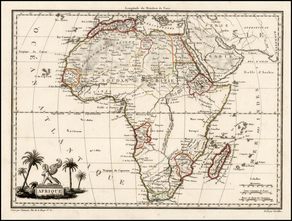 53-Africa Map By Conrad Malte-Brun