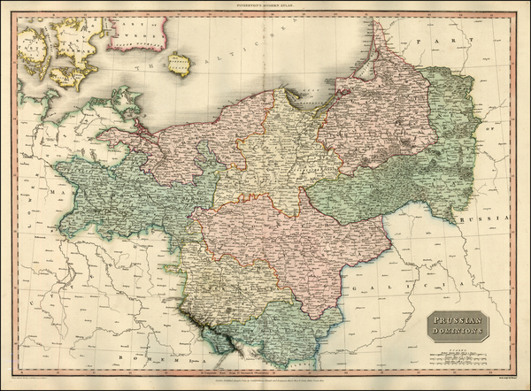 54-Poland, Baltic Countries and Germany Map By John Pinkerton