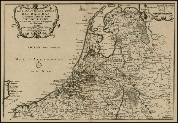 14-Netherlands Map By Nicolas de Fer