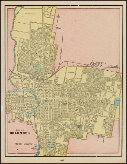 43-Midwest Map By George F. Cram