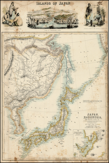 58-China, Japan and Korea Map By Archibald Fullarton