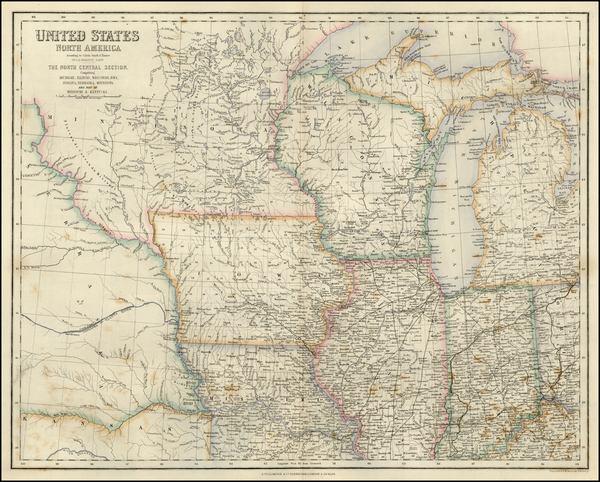 3-Midwest Map By Archibald Fullarton & Co.