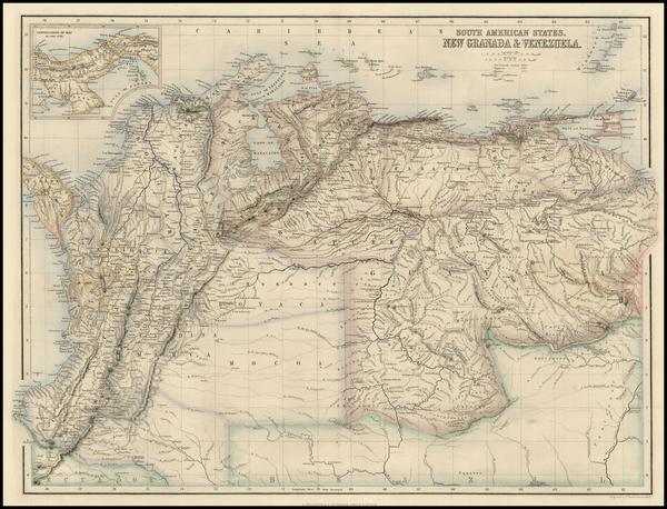 37-South America Map By Archibald Fullarton & Co.