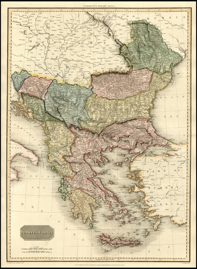 29-Balkans, Turkey and Greece Map By John Pinkerton