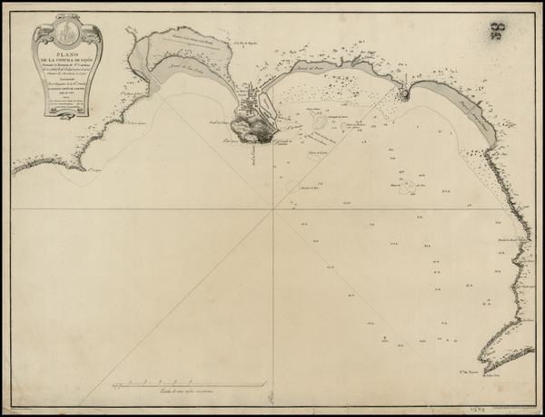 88-Spain Map By Don Vincente Tofiño de San Miguel / Juan de la Cruz Cano y Olmedilla