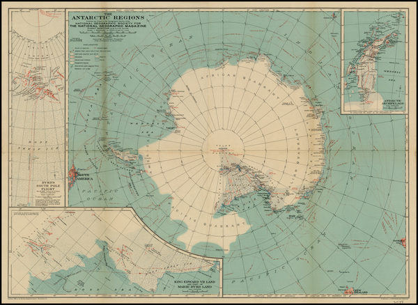 92-Polar Maps Map By National Geographic Society
